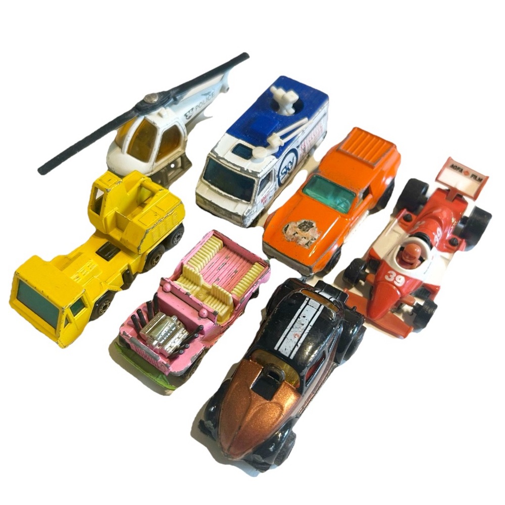 Vintage 1970s 1980s Matchbox Lesney Model Vehicles Cars Trucks Helicopter News